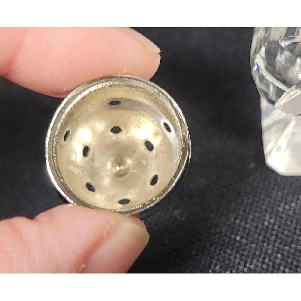 Vintage 1970s Anchor Hocking Clear Glass Salt or Pepper Shaker Replacement